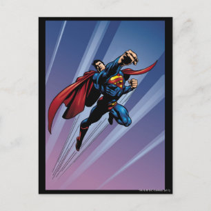 Superman med ljusstrimmor vykort