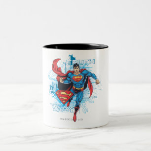 Superman med Logotyp Två-Tonad Mugg