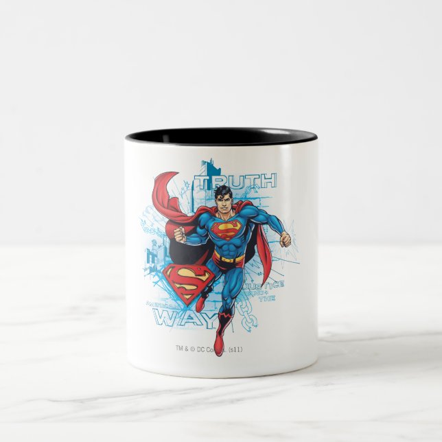 Superman med Logotyp Två-Tonad Mugg (Center)