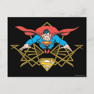 Superman med Logotyp Vykort