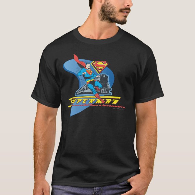 Superman med tåg - Färg T Shirt (Framsida)