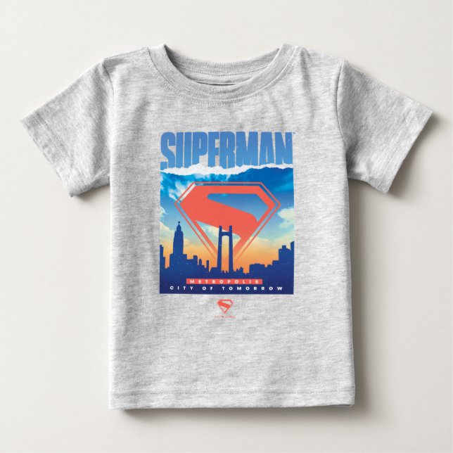 Superman Metropol Siluett T Shirt (Framsida)