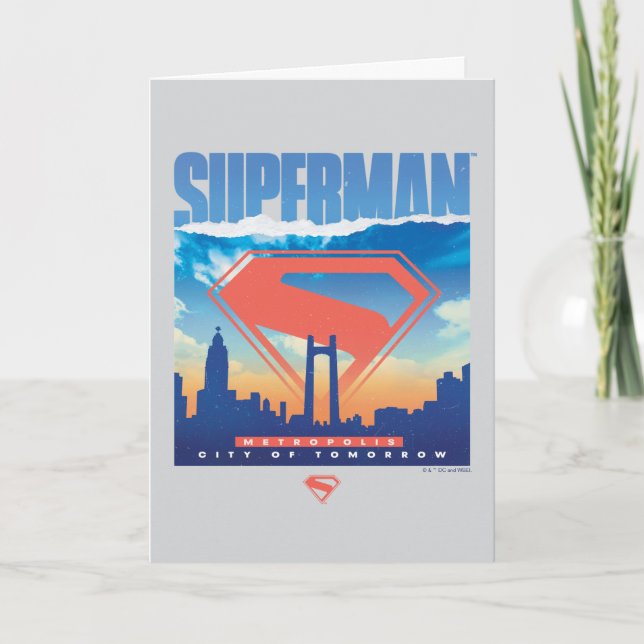Superman Metropolis Skyline Kort (Framsida)