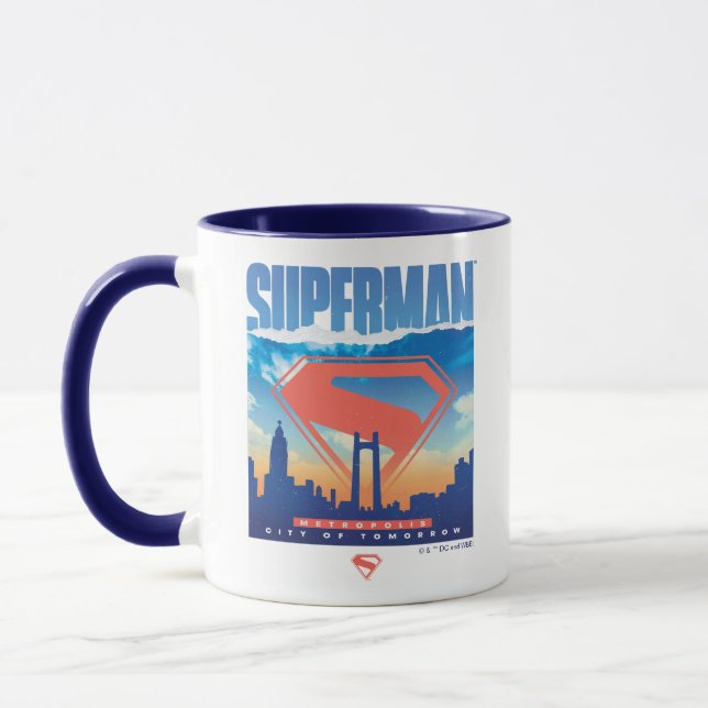 Superman Metropolis Skyline Mugg (Vänster)