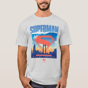 Superman Metropolis Skyline T Shirt
