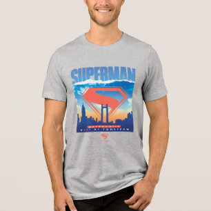 Superman Metropolis Skyline T Shirt