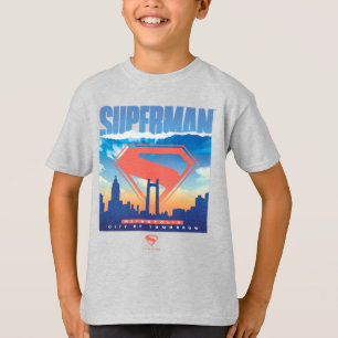 Superman Metropolis Skyline T Shirt