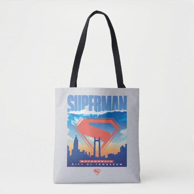 Superman Metropolis Skyline Tygkasse (Framsida)