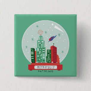 Superman Metropolis Snö Globe Graphic Knapp