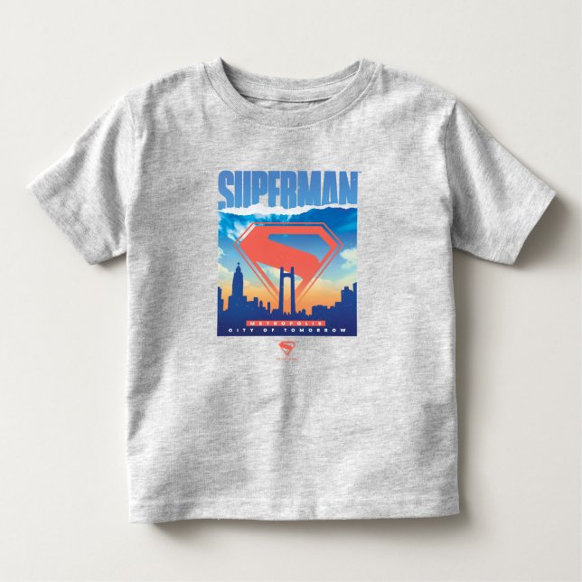 Superman Metropolis Stadssiluett T Shirt (Framsida)