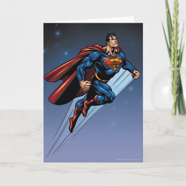 Superman mot natten himlar kort (Framsida)