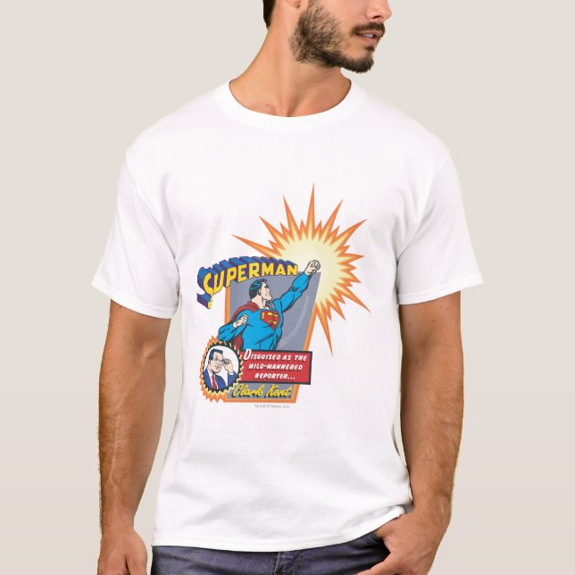 Superman och Clark Kent T-shirt (Framsida)
