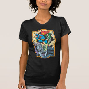 Superman och Grönt Lantern Fight Brainiac T Shirt