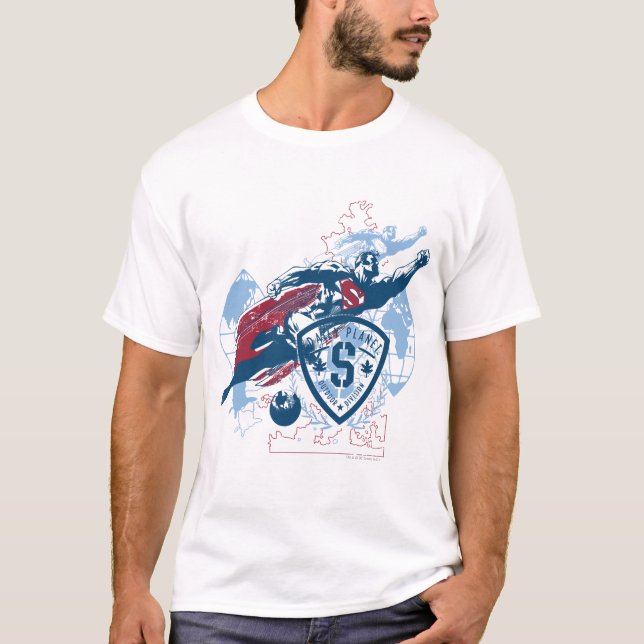 Superman och Karta T-shirt (Framsida)