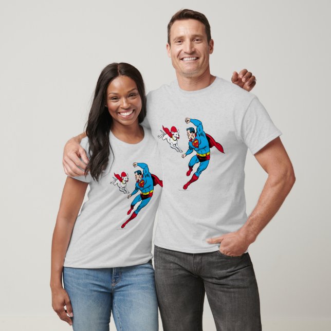 Superman och Krypto 2 T Shirt (Unisex)