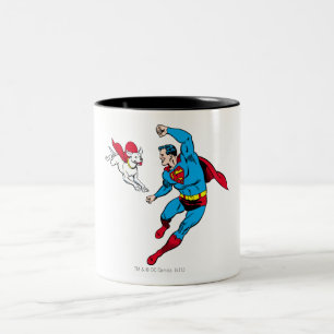 Superman och Krypto 2 Två-Tonad Mugg