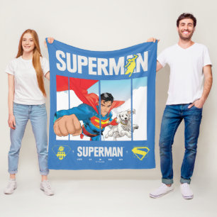 Superman och Krypto Take Flight Fleecefilt