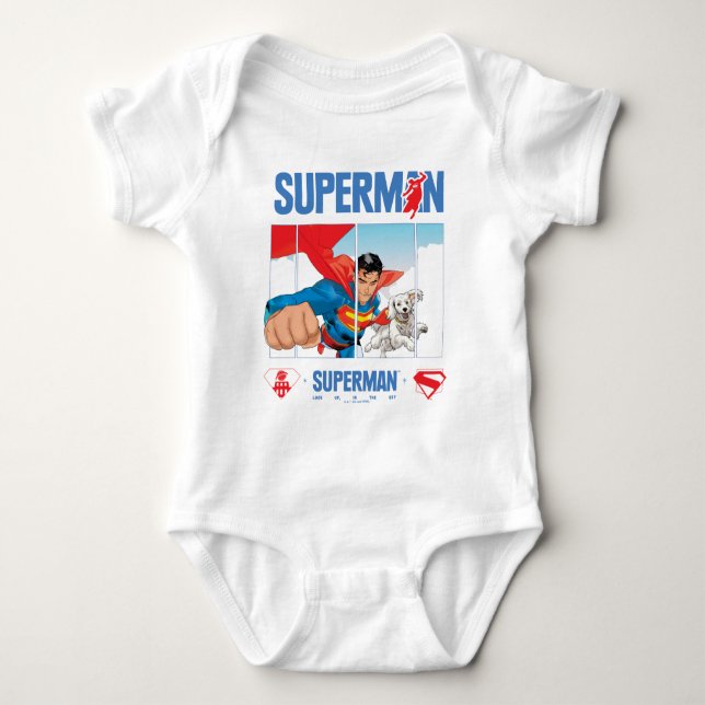 Superman och Krypto tar flygning T Shirt (Framsida)