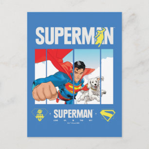 Superman och Krypto tar till flykten Vykort