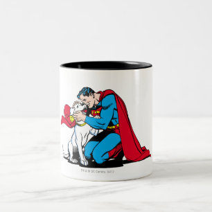 Superman och Krypto Två-Tonad Mugg