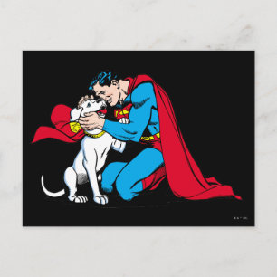 Superman och Krypto Vykort