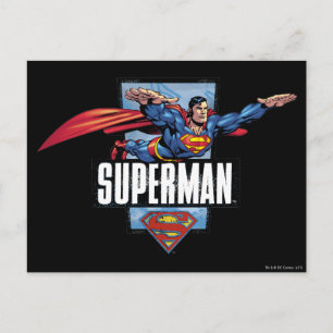 Superman och Logotyp Borderade Vykort