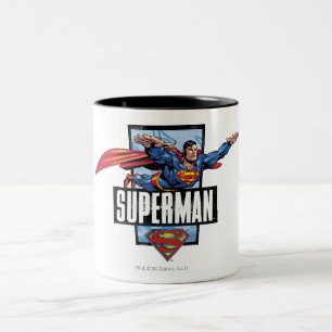 Superman och Logotyp borrad Två-Tonad Mugg