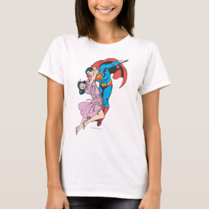 Superman och Lois i Rosa T Shirt