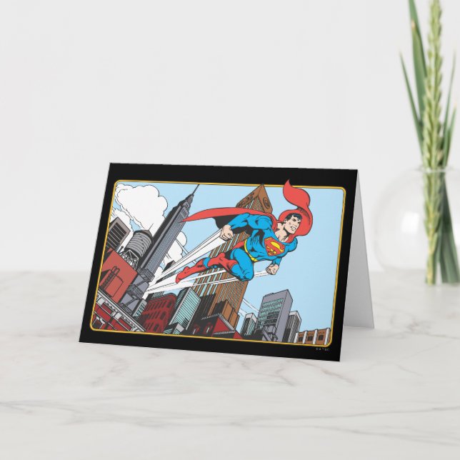 Superman och Skyscraper Kort (Framsida)