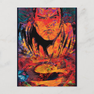 Superman Orange Grunge Vykort