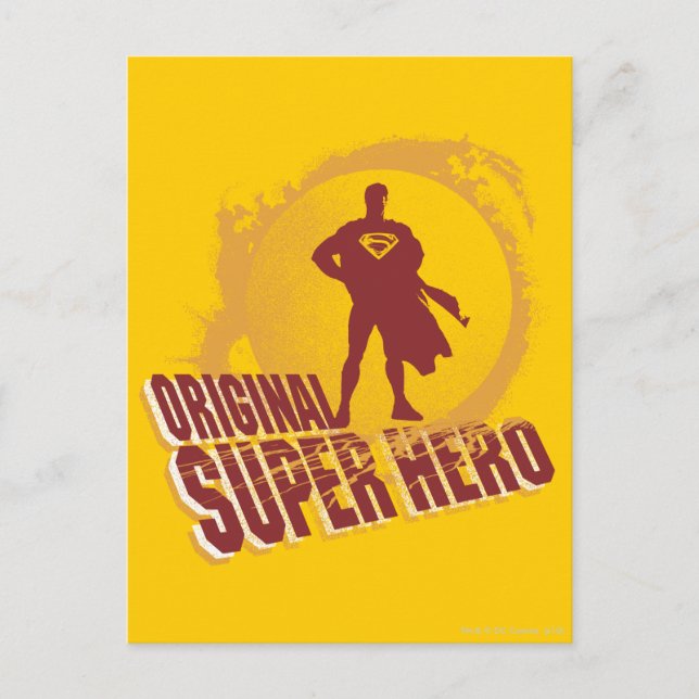 Superman Original Toppen Hero Vykort (Framsida)