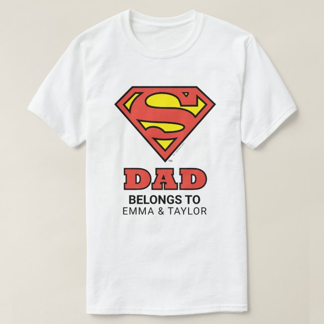 Superman | Pappa-Tillhören till T-Shirt i Toppen (Design framsida)