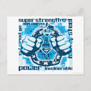 Superman Phrase Collage Vykort