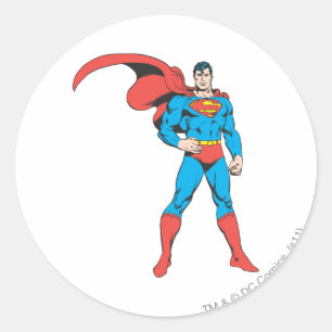 Superman Posing 2 Runt Klistermärke