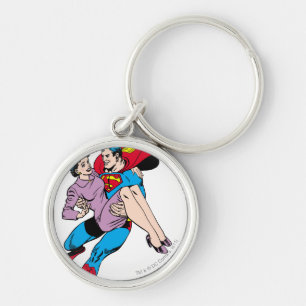 Superman rädding Louis Rund Silverfärgad Nyckelring