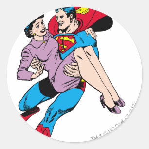 Superman rädding Louis Runt Klistermärke