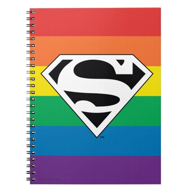 Superman Rainbow Logotyp Anteckningsbok (Framsidan)