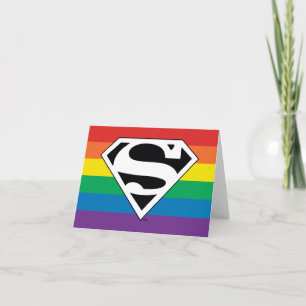 Superman Rainbow Logotyp Anteckningskort