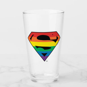Superman Rainbow Logotyp Glaskopp