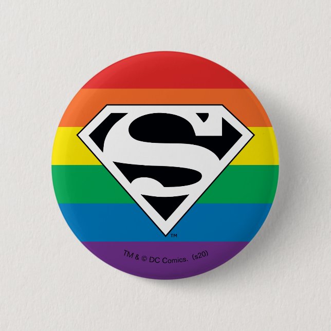 Superman Rainbow Logotyp Knapp (Framsida)