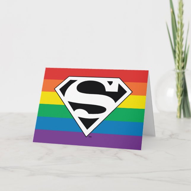 Superman Rainbow Logotyp Kort (Framsida)