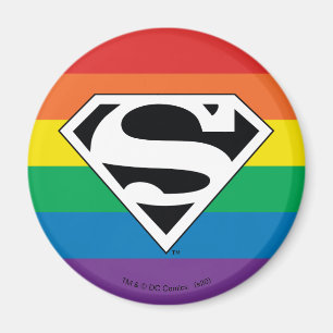 Superman Rainbow Logotyp Magnet