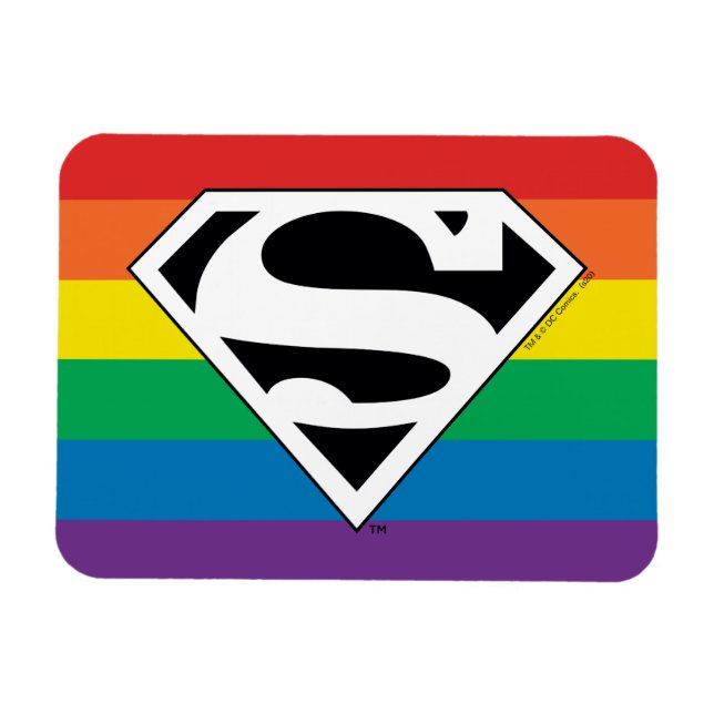 Superman Rainbow Logotyp Magnet (Horisontell)