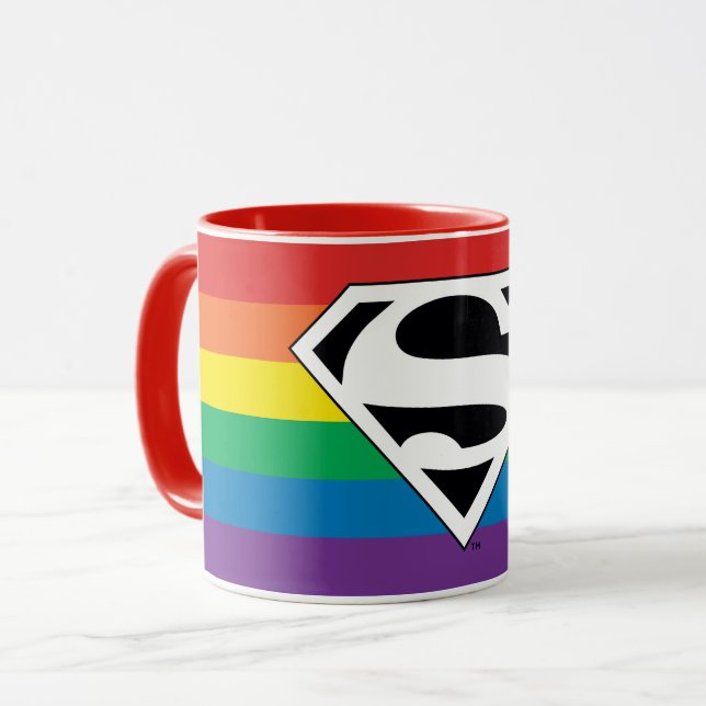 Superman Rainbow Logotyp Mugg (Framsida vänster)