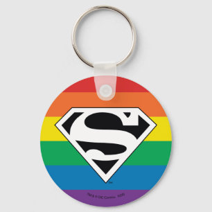 Superman Rainbow Logotyp Nyckelring