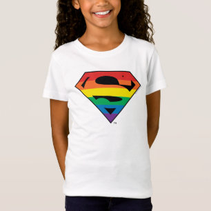 Superman Rainbow Logotyp T Shirt