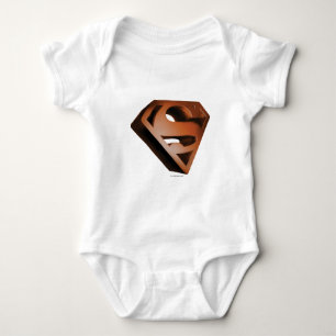 Superman S-Shield 3D Grått Logotyp Tee