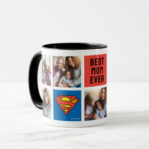 Superman S-Shield Bästa Mamma-fotokollage Mugg