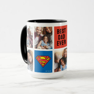 Superman S-Shield Bästa Pappa-fotokollage Mugg