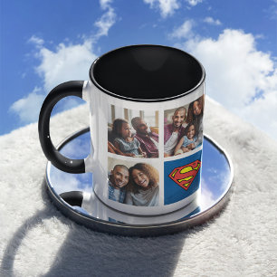 Superman S-Shield Bästa Pappa-fotokollage Mugg
